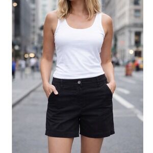 Black Chino Shorts‎ Women's 14 Stretch Cotton 4" Classy City Chic The Limited